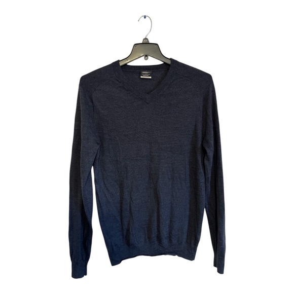 Nike Golf Mens Sweater Merino Wool Navy Blue V-Neck Lightweight Size Large